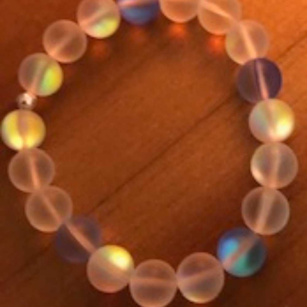 Mystic Quartz (Mermaid Glass) 10mm Bead Bracelet